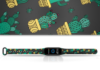 Náhradní náramek Mi band 3/4/5/6/7 Kaktus,Vícebarevná,Xiaomi Mi band 5/6/7