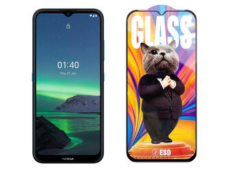 3D Ochranné tvrzené sklo na Nokia 1.4 - Mr. Cat ESD