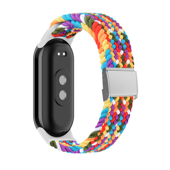 Pletený náramek pro Mi band 8/9/10,Duhová,Xiaomi Mi Band 8/9/10