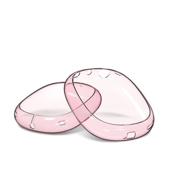 Silikonový kryt náušníků pro Airpods Max,Průhledná růžová