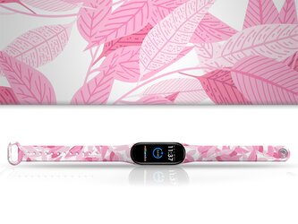 Náhradní náramek Mi band 3/4/5/6/7 Růžové listí,Bílá,Xiaomi Mi band 3/4 Náhradní náramek Mi band 3/4/5/6/7 Růžové listí,Bílá,Xiaomi Mi band 3/4