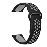 Perforovaný řemínek 22mm,Černo-Šedý