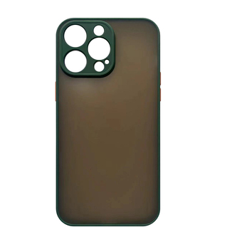 Tmavě Zelený Frosted kryt pro iPhone 15 Plus