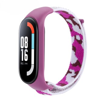 Nylonový řemínek kamufláž Mi Band 8/9/10,Fialová kamufláž