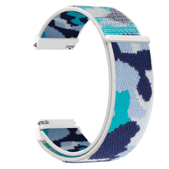 Nylonový řemínek kamufláž 22mm,Modrá Kamufláž