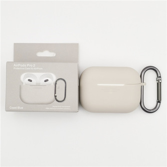 Jednobarevný obal s karabinou pro AirPods PRO / 2 PRO,Coast Blue