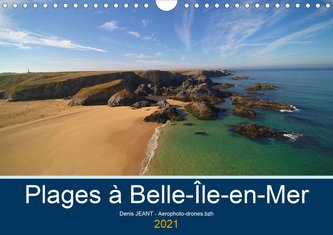 Plages à Belle-île-en-mer (Calendrier mural 2021 DIN A4 horizontal)