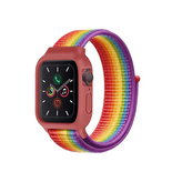 Nylonový set 2v1 pro Apple Watch 42/44/45mm,Duhová
