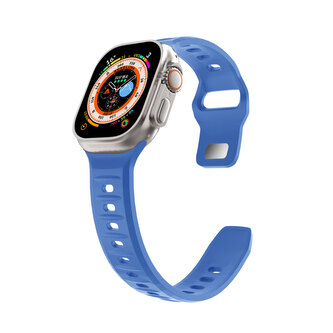 Silikonový vroubkovaný řemínek pro Apple Watch 42/44/45/46/49mm,Modrý