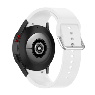 Jednobarevný řemínek s kovovou přezkou pro Samsung Galaxy Watch 4/5/6,Bílá