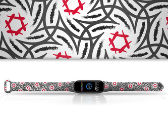 Náhradní náramek Mi band 3/4/5/6/7 Kružnice,Vícebarevná,Xiaomi Mi band 5/6/7