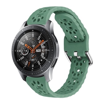 Řemínek s perforovanými pacičkami a přezkovým zapínáním 22mm,Zelený