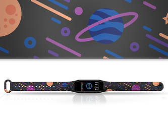 Náhradní náramek Mi band 3/4/5/6/7 Planetky,Vícebarevná,Xiaomi Mi band 3/4,Pro Mi band 3/4