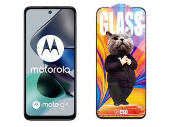 3D Ochranné tvrzené sklo na Motorola Moto G23 - Mr. Cat ESD