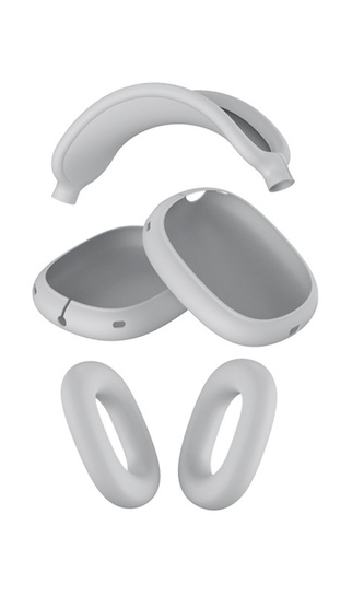 Silikonový set 3v1 pro Airpods Max,světle šedá