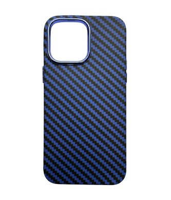 Vzorovaný carbonový kryt pro iPhone 13 PRO MAX,Tmavě Modrý