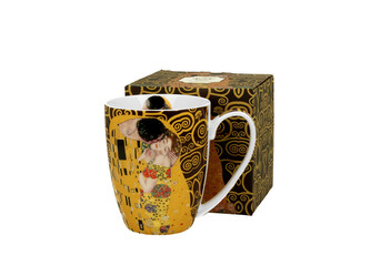 Kubek classic THE KISS BROWN inspired by Klimt
