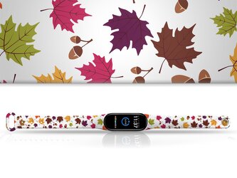 Náhradní náramek Mi band 3/4/5/6/7 Spadané listí,Vícebarevná,Xiaomi Mi band 5/6/7,Pro Mi band 5/6