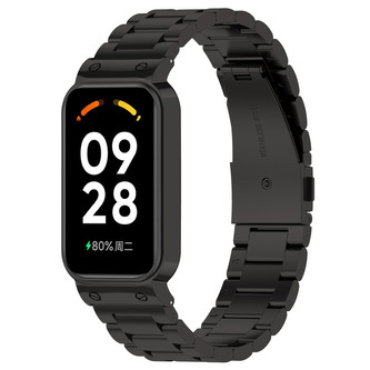 Kovový řemínek pro Mi band 8 Active / Redmi Band 2,Černá