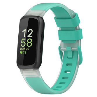 Jednobarevný transparentní řemínek pro Fitbit Inspire 3,Tyrkysová Jednobarevný transparentní řemínek pro Fitbit Inspire 3,Tyrkysová