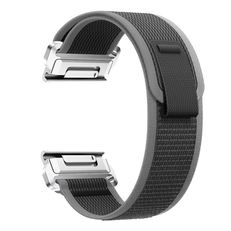 Nylonový řemínek se stahovacím poutkem 26mm,Černo-Šedý