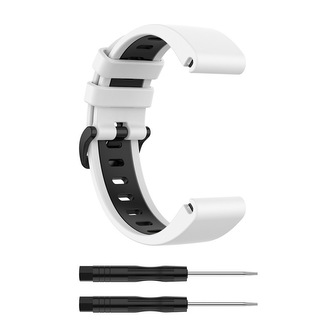 QuickFit silikonový dvojbarevný řemínek s přezkou 22mm,Bílo-Černý