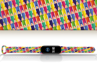 Náhradní náramek Mi band 3/4/5/6/7 Pastelky,Vícebarevná,Xiaomi Mi band 5/6/7
