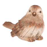 Ptáček - polyresinová figurka, vel. L, béžovo-hnědý