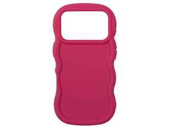 Vlnkovaný růžový kryt pro iPhone 17 Pro Max