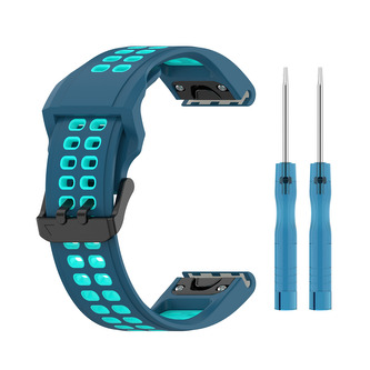 QuickFit perforovaný řemínek s přezkou 22mm,Tyrkysovo-modrý