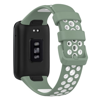 Perforovaný řemínek pro Mi band 7 PRO,Zeleno-bílý,Mi band 7 Pro