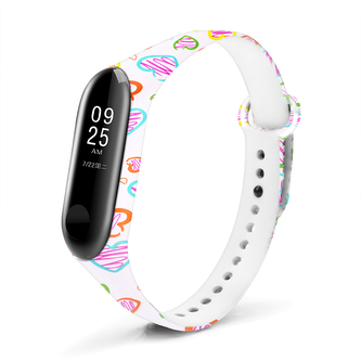 Náhradní náramek Mi band 5/6/7 Malovaná srdíčka Náhradní náramek Mi band 5/6/7 Malovaná srdíčka