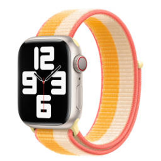 Nylonový řemínek pro Apple Watch 42/44/45/46/49mm,Žluto-béžová