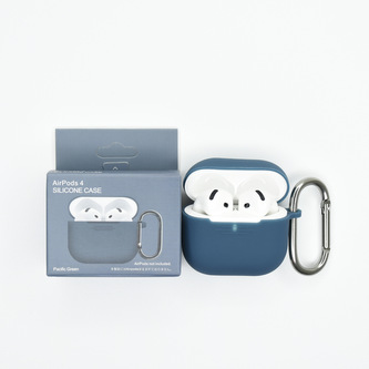 Jednobarevný obal s karabinou pro AirPods 4,Pacific Green