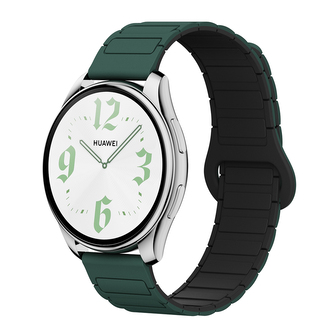 Dvojbarevný magnetický řemínek 20mm,Tmavězeleno-černý