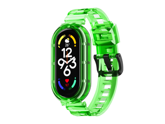 Transparentní silikonový řemínek pro Mi Band 3/4/5/6/7,Zelená,Xiaomi Mi band 3/4/5/6/7