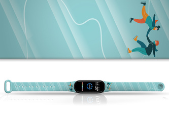 Náhradní náramek Mi band 3/4/5/6/7 Brusle,Vícebarevná,Xiaomi Mi band 3/4