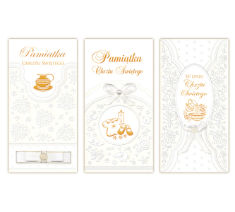 KARNET Z OKAZJI CHRZTU FORMAT DL Z KOPERTĄ EXCLUSIVE MRG 7404 FOL