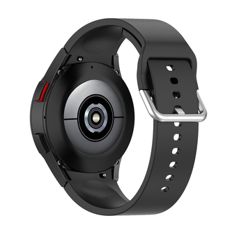 Jednobarevný řemínek s kovovou přezkou pro Samsung Galaxy Watch 4/5/6,Černá