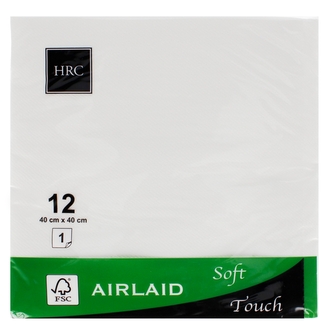 Serwetka papierowa 3warstwowa biała op.12 szt. POL-MAK DH BA 0001