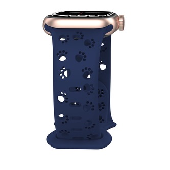 Řemínek s perforovanými pacičkami pro Apple Watch 42/44/45/46/49mm,Tmavě Modrý