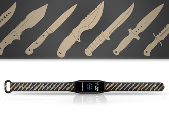 Náhradní náramek Mi band 3/4/5/6/7 Nože,Vícebarevná,Xiaomi Mi Band 7