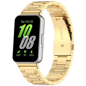 Celokovový řemínek pro Samsung Galaxy Fit 3,Zlatá Celokovový řemínek pro Samsung Galaxy Fit 3,Zlatá