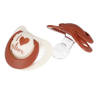 NUK Smoczek uspokajający silikonowy 0-6m For Nature różowy op.2 szt. 10730763