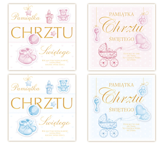 Karnet okazjonalny 155x155 z kopertą zdobiony Chrzest Św. MERIGRAF  808463