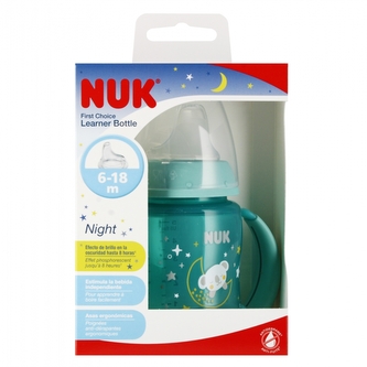 NUK Butelka 150 ml 6-18m z uchwytem First Night turkus 10743998