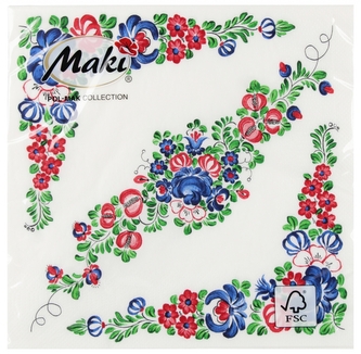 Serwetka papierowa 3warstwowa 33x33 fajans op20szt POL-MAK SL OG61301