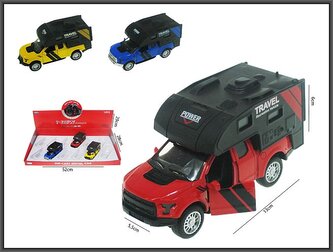 Auto camper 13cm ze światłem i dźwiękiem 3 kolory