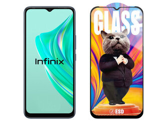 3D Ochranné tvrzené sklo na Infinix HOT 11 Play - Mr. Cat ESD