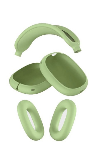 Silikonový set 3v1 pro Airpods Max,Zelená